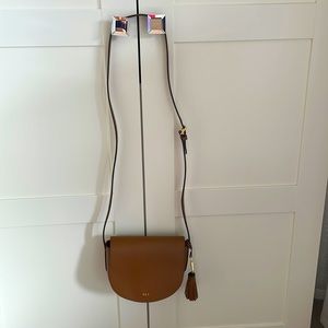 Ralph Lauren, cross body bag, brand new, tan with orange lining